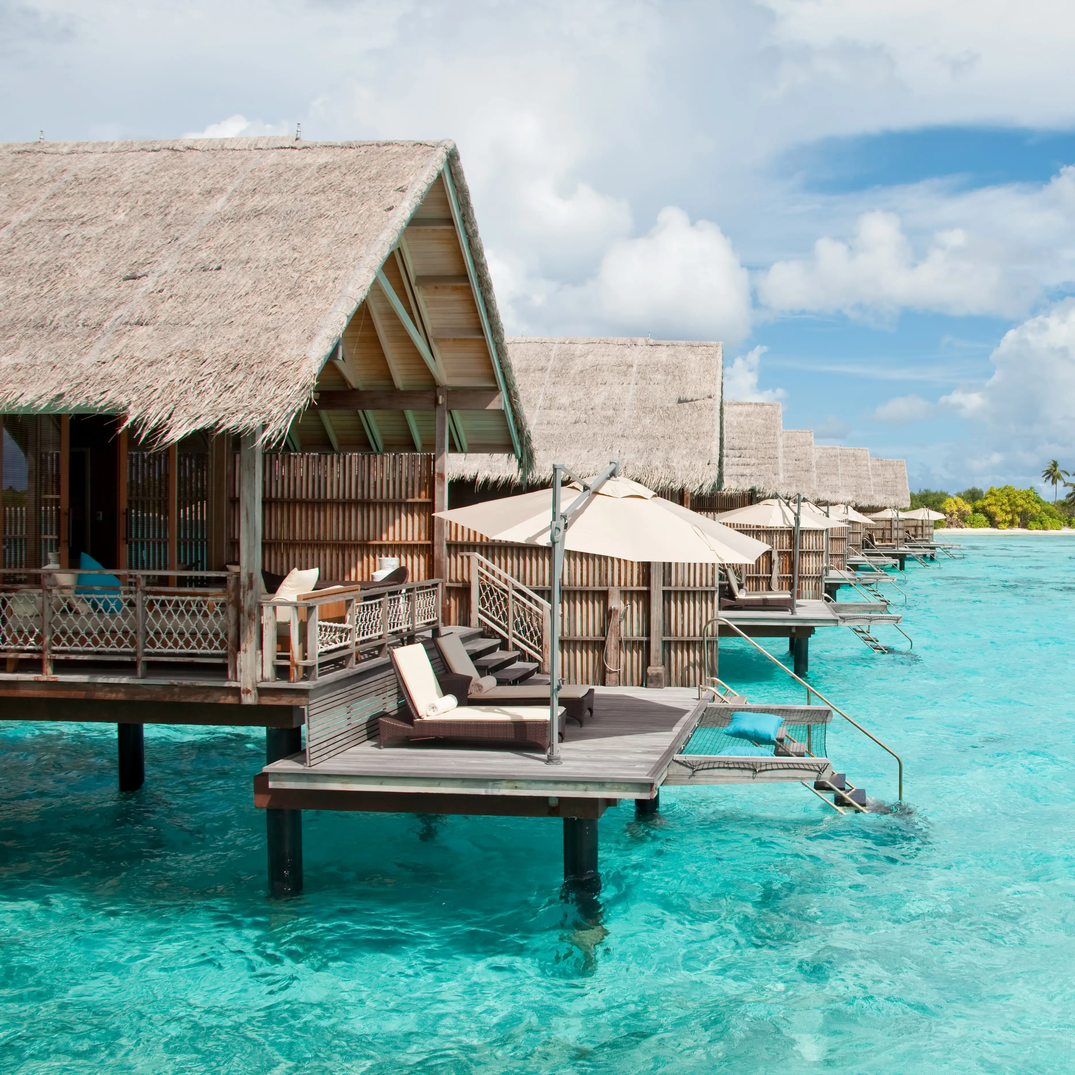 Luxury private beach villa in the Maldives
